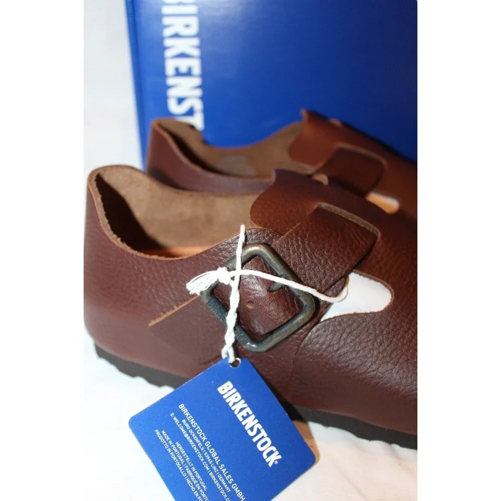 Birkenstock London Wire Buckle Men's Leather Sandals Wood Roast EU 42 REG $190